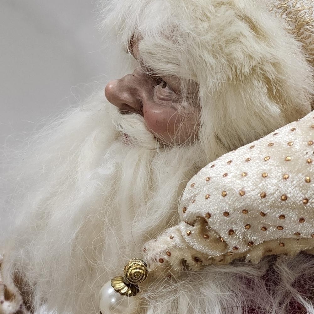 Vintage Large 18" Old World Santa shelf sitter rustic detailed face poseable - Picture 4 of 12